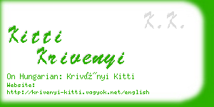 kitti krivenyi business card